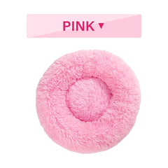 Cuccia per cani Fluffy Donut – Letto per animali domestici caldo, morbido, in peluche lungo – Cuccia per cani e gatti – Tappetino per divano lavabile – Cuccia calmante per cani di taglia piccola e grande