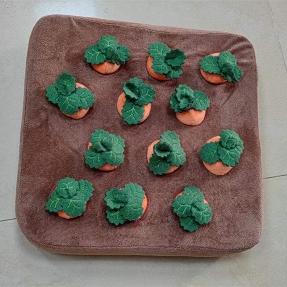 Giocattolo per cani da compagnia Carota Peluche Giocattolo da masticare vegetale per cani Tappeto annusatoio per cani e gatti Giocattolo da masticare resistente per cuccioli Accessori per cani