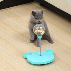Giocattolo per gatti con erogatore di cibo, palla per animali domestici che distribuisce cibo, giocattolo interattivo oscillante e divertente, distributore di cibo per l'allenamento e il gioco, ciotola rompicapo