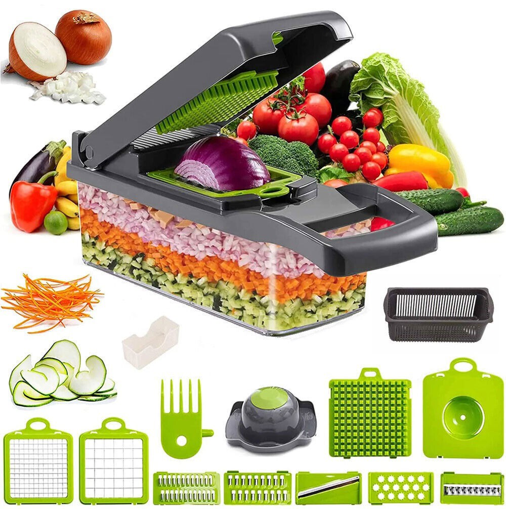 Nice Smart 15TLG Dicer Vegetable Slicer Shredder Manual Onion Chopper