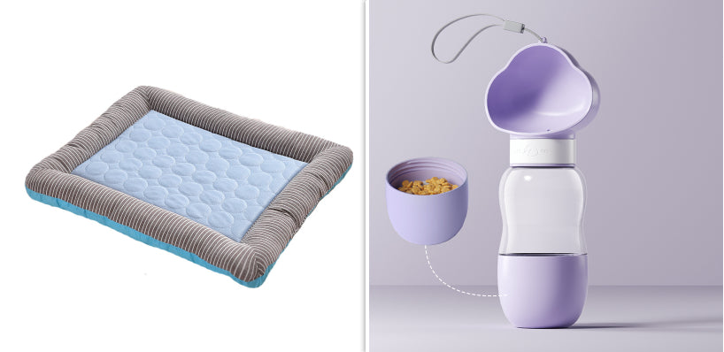 Tappetino Refrigerante per Animali Domestici, Letto per Cani Gatti Cuccioli Gattini, Tappetino Rinfrescante in Seta Ghiacciata Morbido per il Sonno Estivo Blu Traspirante