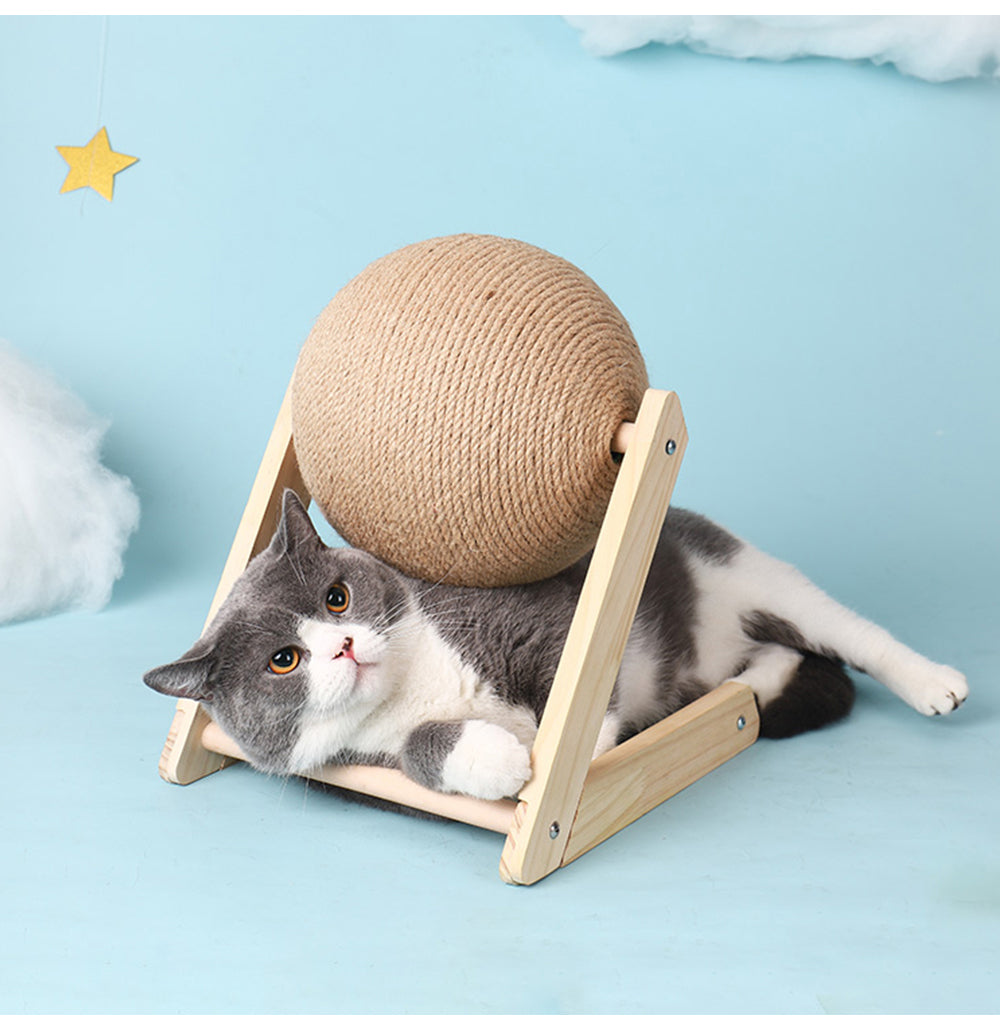 Palla tiragraffi professionale verticale per gatti in sisal