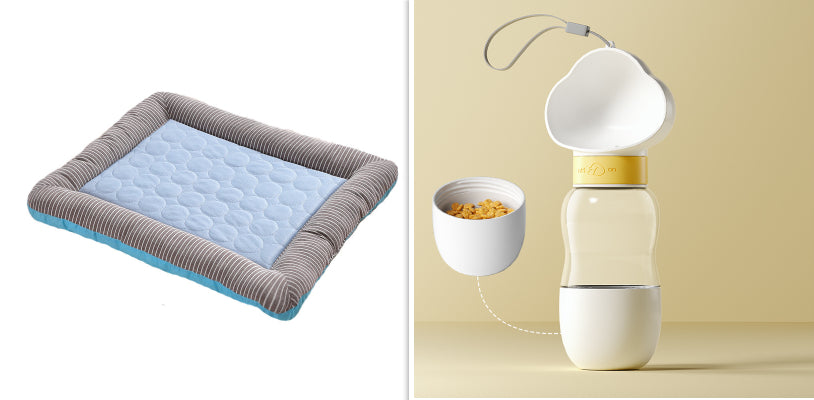 Tappetino Refrigerante per Animali Domestici, Letto per Cani Gatti Cuccioli Gattini, Tappetino Rinfrescante in Seta Ghiacciata Morbido per il Sonno Estivo Blu Traspirante