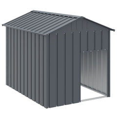 Doghouse with Roof Anthracite 117x153x123cm Galvanized Steel