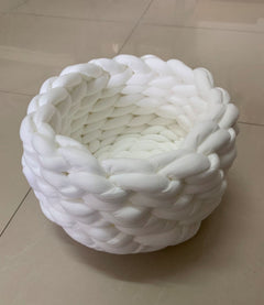 Cuccia per Gatti, Cuscino Morbido in Peluche Lungo, Tappeto Caldo per Animali Domestici, Carino Cuccia per Gatti, Letto Cesto Rotondo Soffice, Tocco Confortevole, Prodotti per Animali Domestici