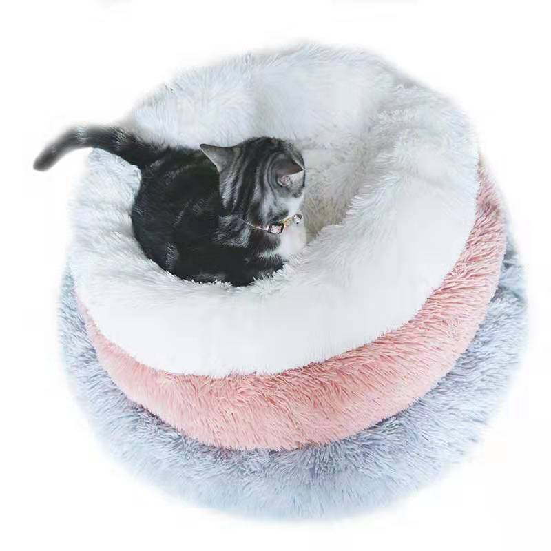 Cuccia rotonda lavabile in peluche