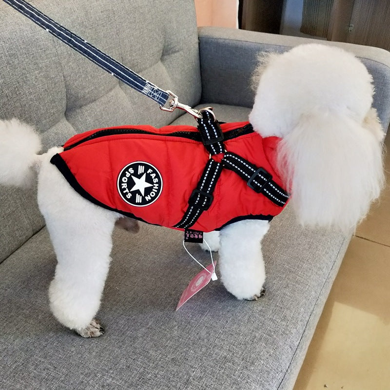 Vestiti Impermeabili per Cani Cappotto Invernale per Cani con Imbracatura Abbigliamento Caldo per Animali Domestici Giacca per Cani di Taglia Grande Cappotto Chihuahua Labrador Costume