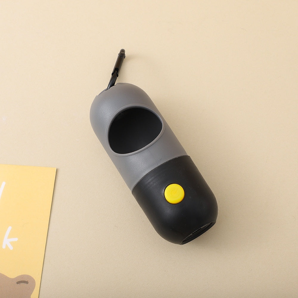 Dispenser per sacchetti igienici per animali domestici con luce LED per cani gatti, sacchetti per raccogliere le feci del cane, porta sacchetti igienici, accessori per la pulizia degli animali domestici