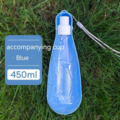Borraccia per cani da viaggio pieghevole, borraccia portatile per animali domestici, 550 ml, per cani di taglia media e grande