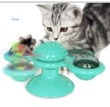 Gatto Girevole Mulino a Vento Giocattoli Multifunzione Dispositivo per Grattarsi Prurito Giocattolo per Pulizia Denti