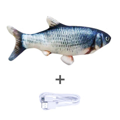 Versione senza erba gatta - Simulazione di pesce elettrico saltellante Giocattolo pesce elettrico