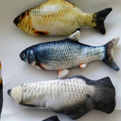 Versione senza erba gatta - Simulazione di pesce elettrico saltellante Giocattolo pesce elettrico