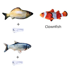 Versione senza erba gatta - Simulazione di pesce elettrico saltellante Giocattolo pesce elettrico