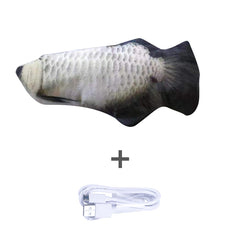 Versione senza erba gatta - Simulazione di pesce elettrico saltellante Giocattolo pesce elettrico