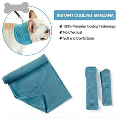 Nuova bandana rinfrescante istantanea per animali domestici, foulard per cani, asciugamano rinfrescante estivo, collare per cani