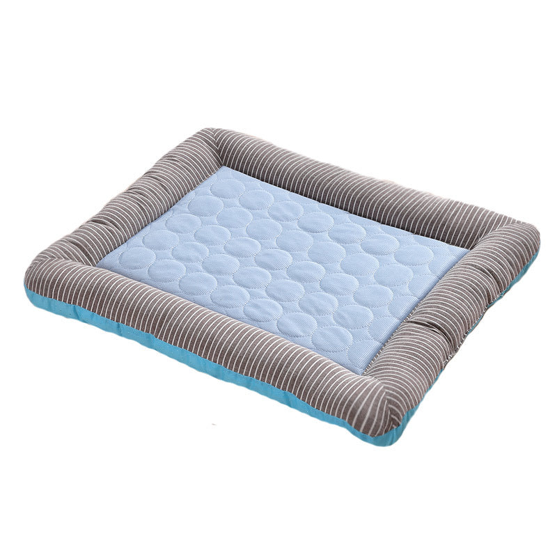 Tappetino Refrigerante per Animali Domestici, Letto per Cani Gatti Cuccioli Gattini, Tappetino Rinfrescante in Seta Ghiacciata Morbido per il Sonno Estivo Blu Traspirante