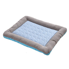 Tappetino Refrigerante per Animali Domestici, Letto per Cani Gatti Cuccioli Gattini, Tappetino Rinfrescante in Seta Ghiacciata Morbido per il Sonno Estivo Blu Traspirante