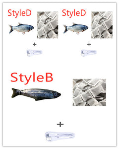 Versione senza erba gatta - Simulazione di pesce elettrico saltellante Giocattolo pesce elettrico