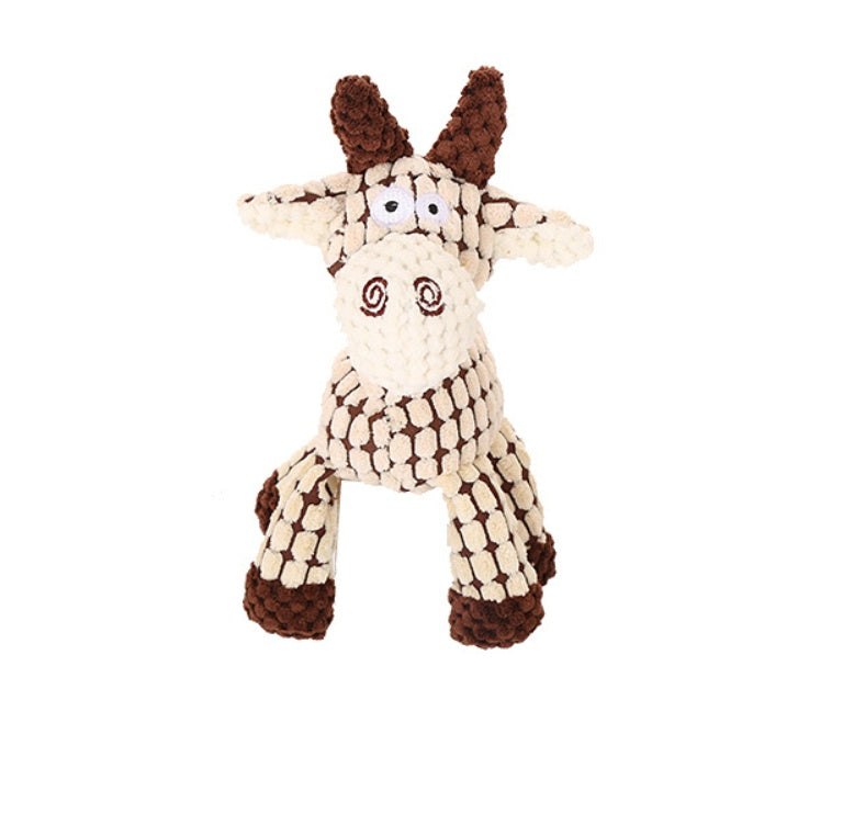 Gioco per Animali Domestici a Forma di Asino Giocattolo da Masticare in Corduroy per Cani Cuccioli con Squeak Morbido Osso di Peluche Gioco Molare per Cani Gioco per Addestramento Cani