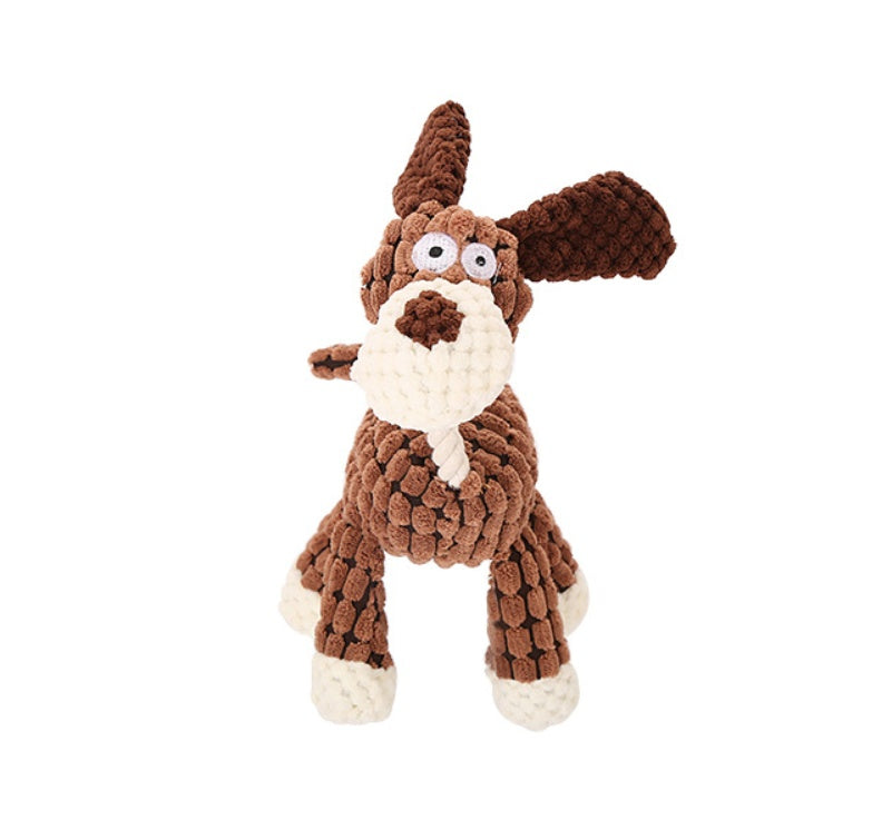 Gioco per Animali Domestici a Forma di Asino Giocattolo da Masticare in Corduroy per Cani Cuccioli con Squeak Morbido Osso di Peluche Gioco Molare per Cani Gioco per Addestramento Cani