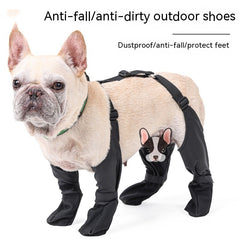 Scarpe impermeabili per cani Stivali regolabili per cani Scarpe traspiranti per animali domestici per passeggiate all'aperto Scarpe morbide per cani francesi Protezione zampe per animali domestici Prodotti per animali domestici