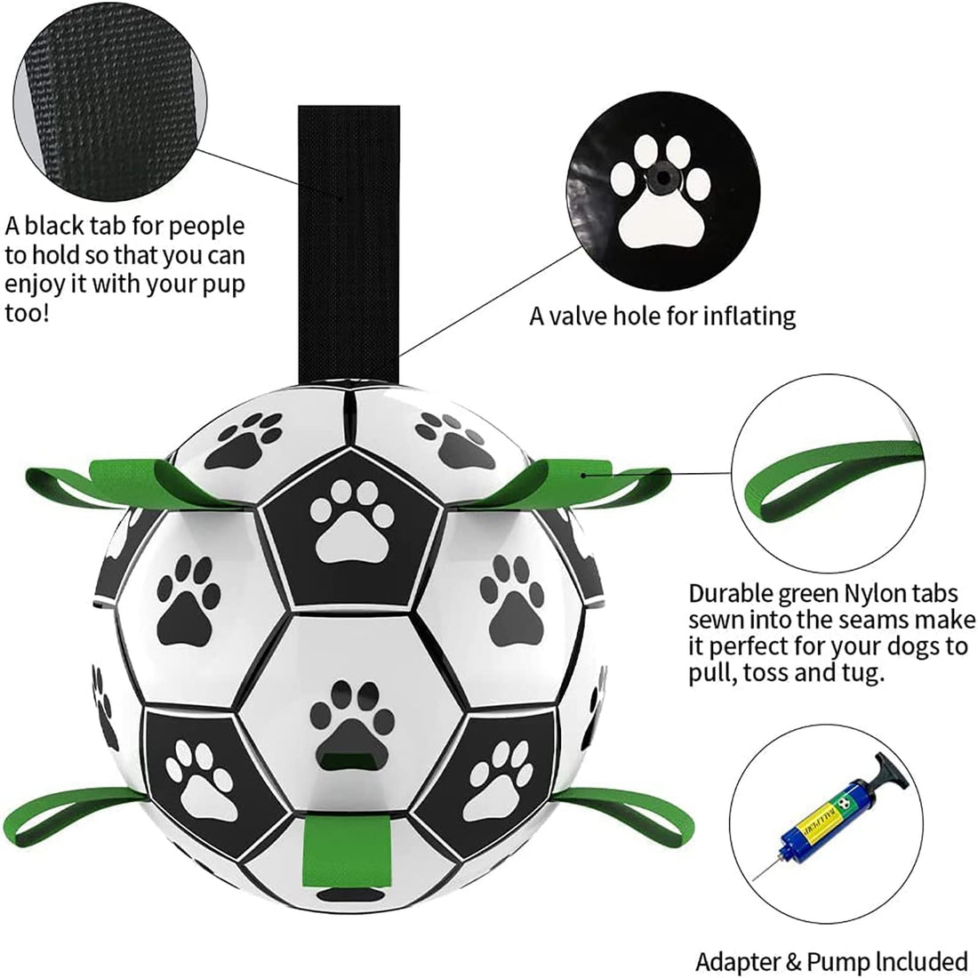 Pallone da Calcio Interattivo per Cani Giocattolo Gonfiabile da Addestramento per Cani All'aperto Palline per Border Collie per Cani di Taglia Grande Articoli per Animali Domestici