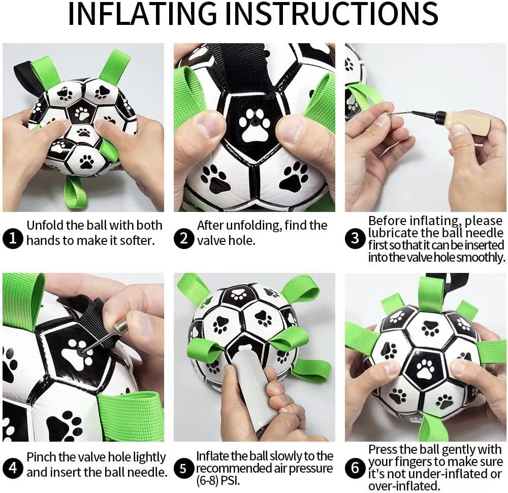 Pallone da Calcio Interattivo per Cani Giocattolo Gonfiabile da Addestramento per Cani All'aperto Palline per Border Collie per Cani di Taglia Grande Articoli per Animali Domestici