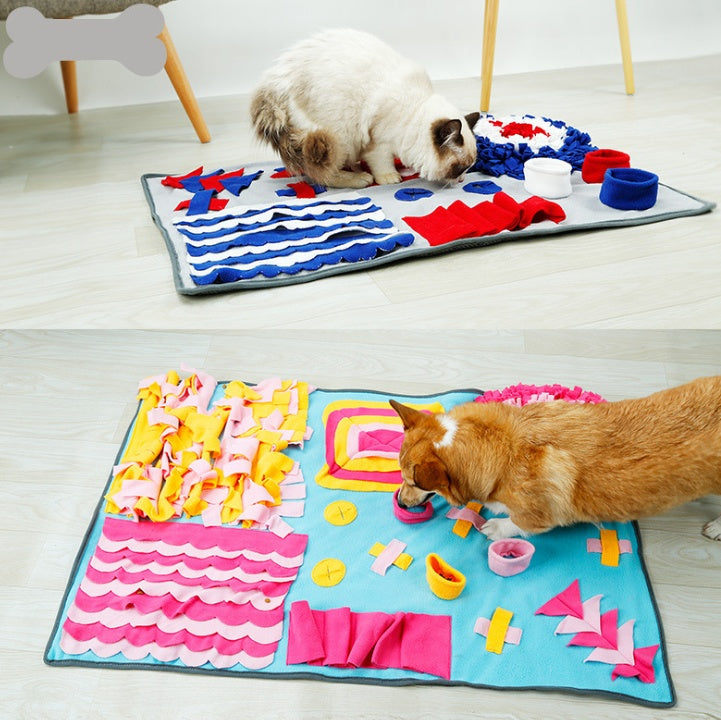 Coperta di addestramento per tappetini olfattivi per animali domestici, tappetino per alimentazione, giocattoli per l'addestramento delle abilità di ricerca del cibo per cani, coperta di addestramento per attività per animali domestici