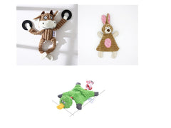 Gioco per Animali Domestici a Forma di Asino Giocattolo da Masticare in Corduroy per Cani Cuccioli con Squeak Morbido Osso di Peluche Gioco Molare per Cani Gioco per Addestramento Cani