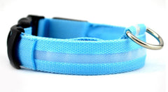 Collare luminoso a LED in nylon per animali domestici, sicurezza notturna, lampeggiante, che si illumina al buio, per cani e gatti, regolabile, forniture per animali domestici