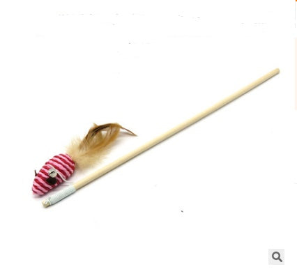 Giocattolo per gatti bacchetta divertente per gatti gattino giocattolo in legno fatto a mano gatto topo gatto giocattolo tiragraffi per gatti