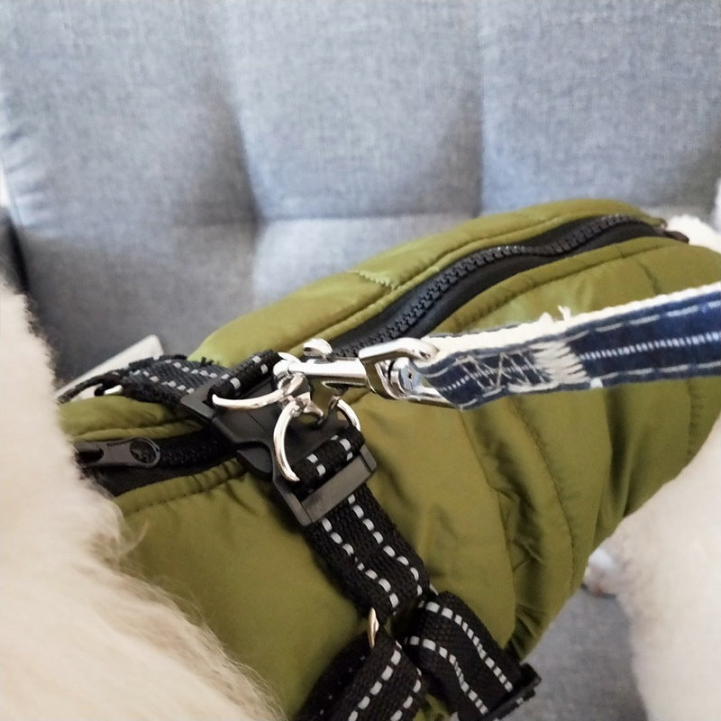 Vestiti Impermeabili per Cani Cappotto Invernale per Cani con Imbracatura Abbigliamento Caldo per Animali Domestici Giacca per Cani di Taglia Grande Cappotto Chihuahua Labrador Costume