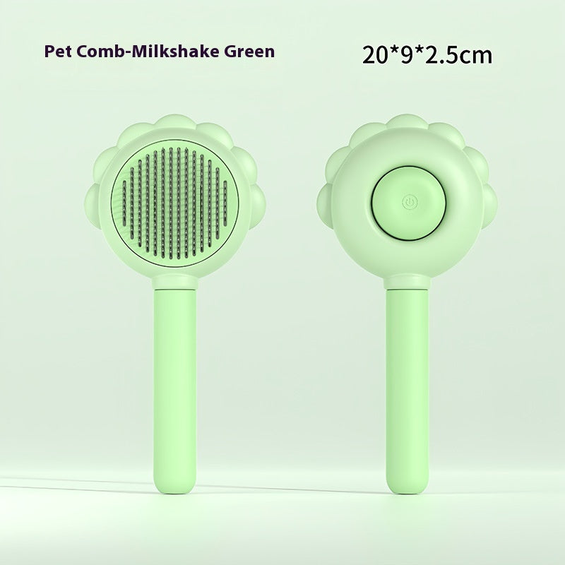 Spazzola per cani autopulente 2 in 1 con spray, pettini per la rimozione dei peli per animali domestici, spazzola per peli fluttuanti, prodotti per la toelettatura degli animali domestici
