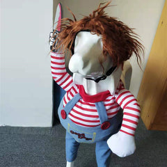 Costume di Halloween per animali domestici, abiti divertenti per cani, costume da cosplay regolabile per cani, costume spaventoso per feste e raduni