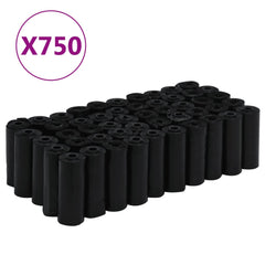 Dog Poop Bags 750 pcs. Black 30x20 cm PE