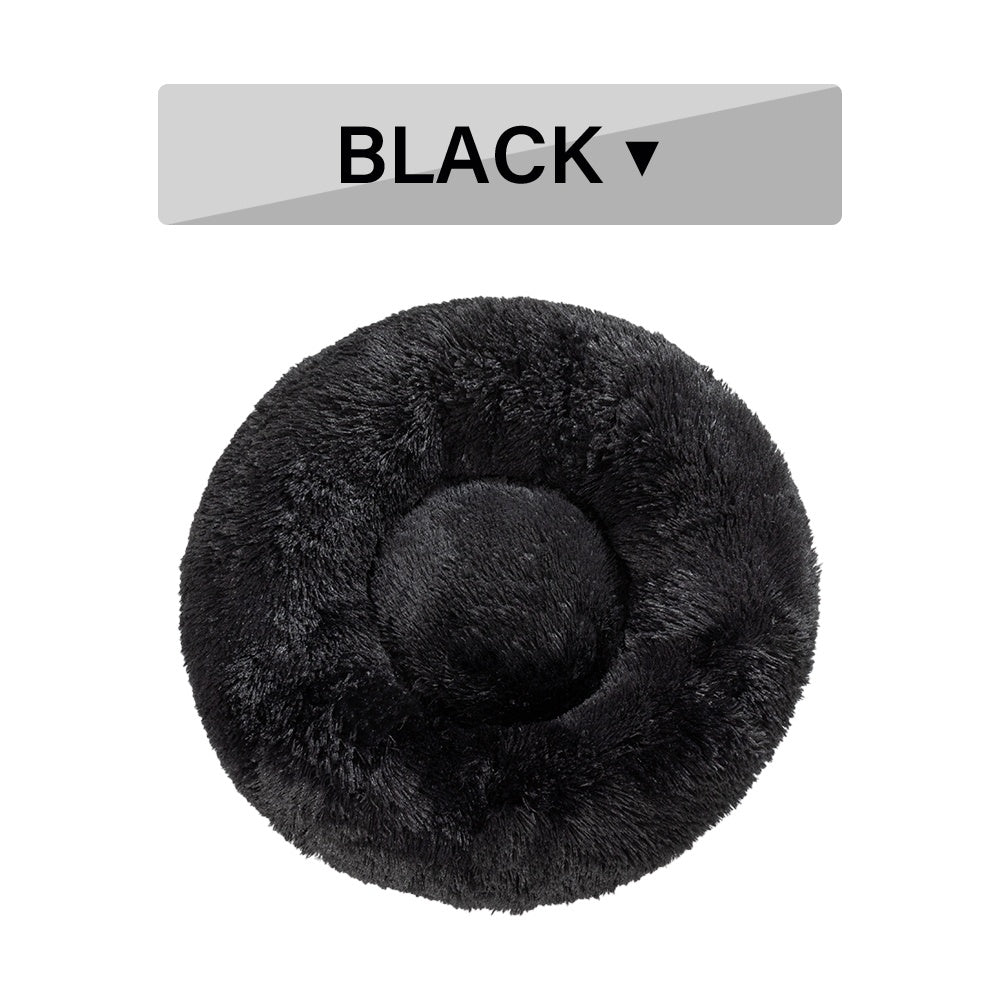 Cuccia per cani Fluffy Donut – Letto per animali domestici caldo, morbido, in peluche lungo – Cuccia per cani e gatti – Tappetino per divano lavabile – Cuccia calmante per cani di taglia piccola e grande