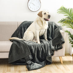 Coperta spessa per cuccia in pile di flanella di cotone e sherpa