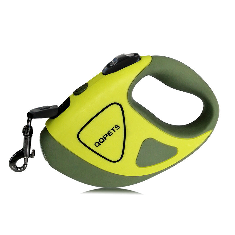 Guinzaglio Retrattile Automatico per Cani in Fibra con Luce LED Notturna di Sicurezza, Guinzaglio Allungabile Automatico per Cani, Articoli per Animali Domestici