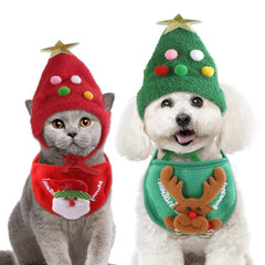 Cappello per animali domestici a forma di albero di Natale