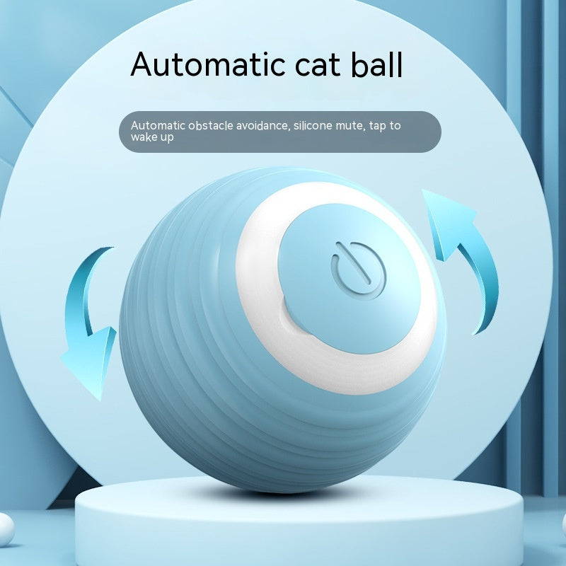 Palla giocattolo per gatti automatica che si muove, rimbalza e rotola, giocattolo intelligente che si muove da solo per gattini e gatti da interno