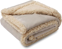 Coperta spessa per cuccia in pile di flanella di cotone e sherpa