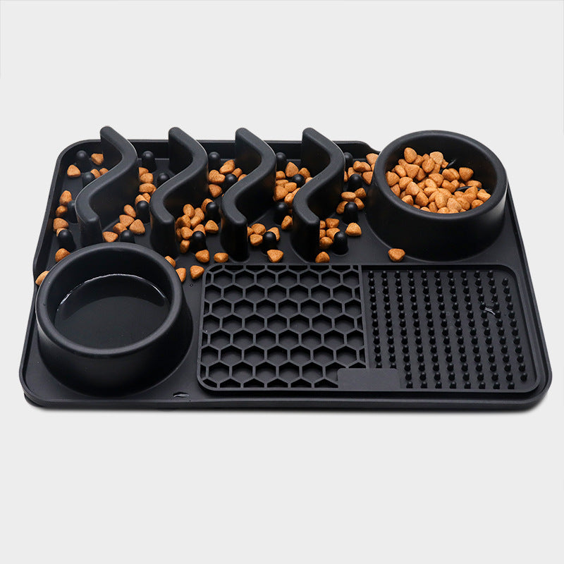 Tappetino per cani in silicone da leccare, tappetino da leccare per animali domestici in silicone, tappetino olfattivo in silicone, ciotola per alimenti multifunzionale per animali domestici