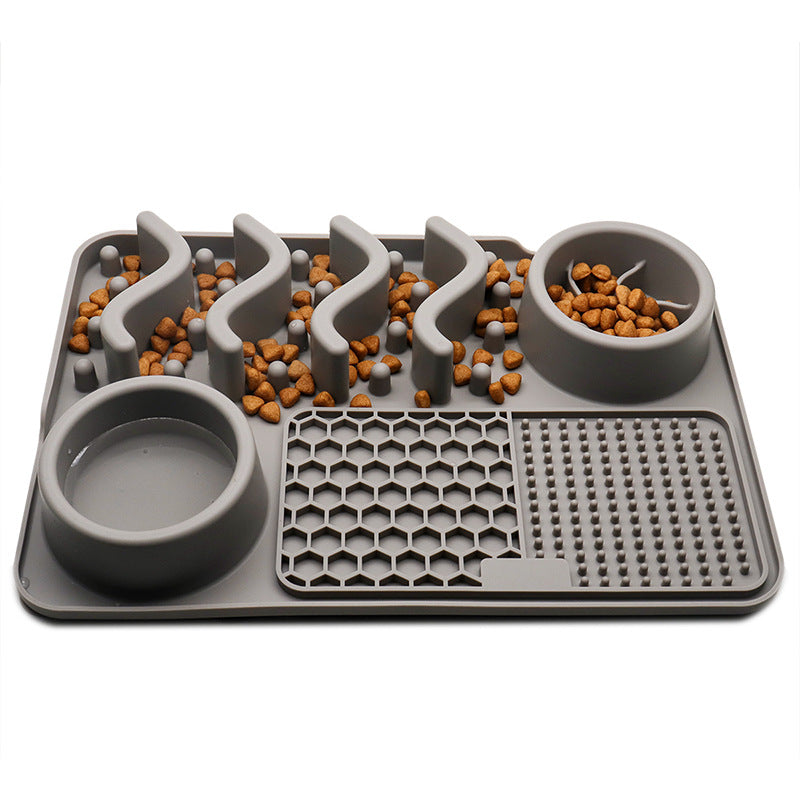 Tappetino per cani in silicone da leccare, tappetino da leccare per animali domestici in silicone, tappetino olfattivo in silicone, ciotola per alimenti multifunzionale per animali domestici