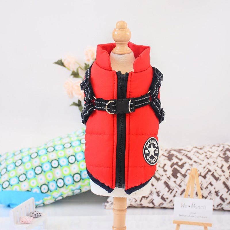 Vestiti Impermeabili per Cani Cappotto Invernale per Cani con Imbracatura Abbigliamento Caldo per Animali Domestici Giacca per Cani di Taglia Grande Cappotto Chihuahua Labrador Costume