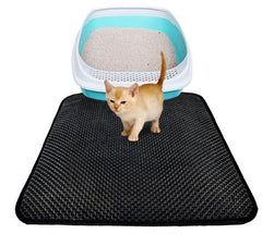 Tappetini lettiera per gatti a doppio strato, tappetino lettiera per animali domestici, tappeto lettiera per gatti che intrappola la lettiera, tappeto per lettiera per animali domestici, letto per gatti, tappeto pulito per la casa