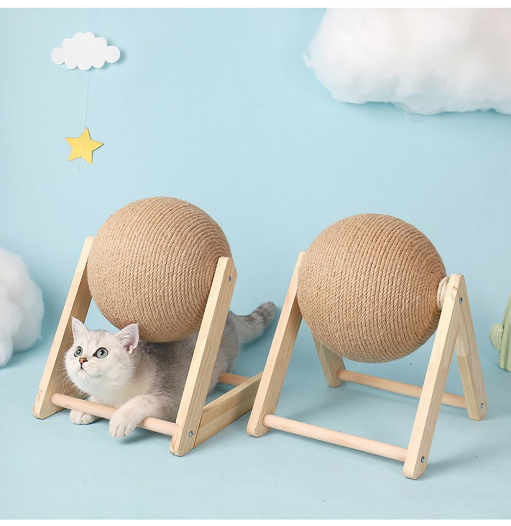 Palla tiragraffi professionale verticale per gatti in sisal
