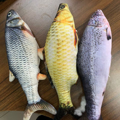 Versione senza erba gatta - Simulazione di pesce elettrico saltellante Giocattolo pesce elettrico