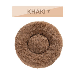 Cuccia per cani Fluffy Donut – Letto per animali domestici caldo, morbido, in peluche lungo – Cuccia per cani e gatti – Tappetino per divano lavabile – Cuccia calmante per cani di taglia piccola e grande