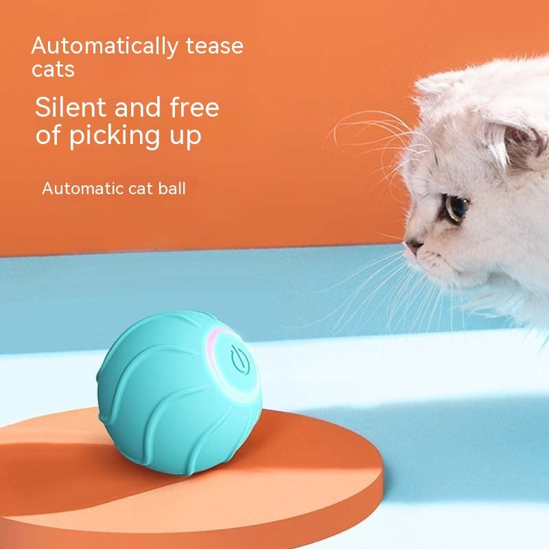 Giocattoli intelligenti per gatti: palla rotolante, interattiva per padroni e animali domestici, palla rimbalzante automatica USB, auto-divertente per gattini, palla che salta