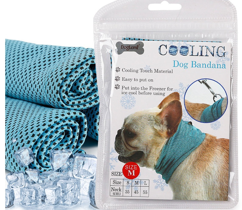 Nuova bandana rinfrescante istantanea per animali domestici, foulard per cani, asciugamano rinfrescante estivo, collare per cani